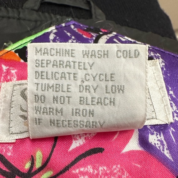 Vintage Stefano World Wide Tropical Satin Bomber Jacket Size L Travel Beach 90s - Picture 7 of 7